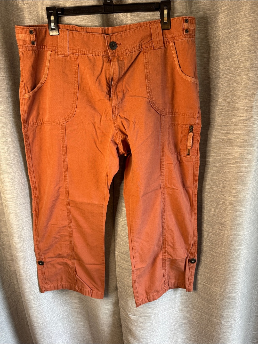 Eddie Bauer Women's Rust Orange Cropped Utility Pants